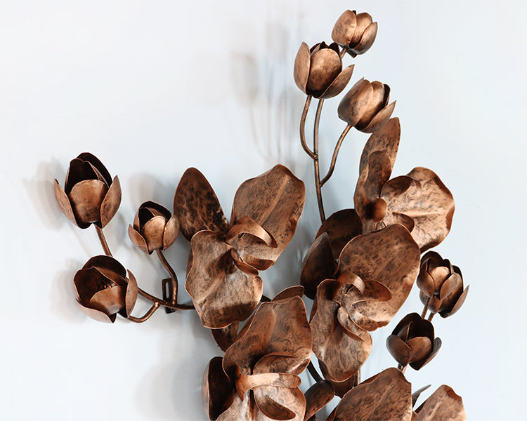Copper Orchid Sprig Wall Art 34W x 24H