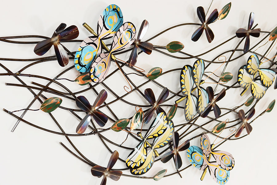 Brass Butterflies Wall Sculpture - Cleared