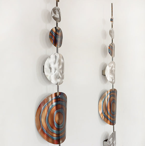 Set of 2 Threaded Medallions Wall Sculpture - Cleared