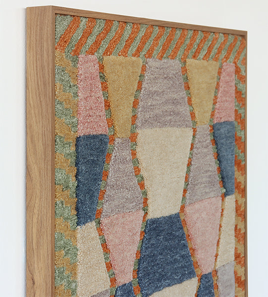 Geometric Muted Colored Carpet Wall Art - Cleared