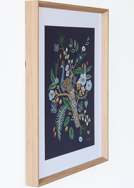 Embroidered Blue Peacock Wall Art - Cleared