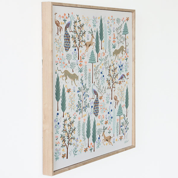 Ivory Animals in a Forrest Wall Art - Cleared
