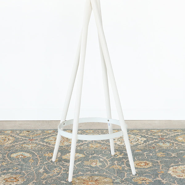 White Four Hook Coat Rack