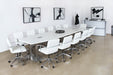 CON13 - 10' - 14' Adjustable Conference Table With White Top