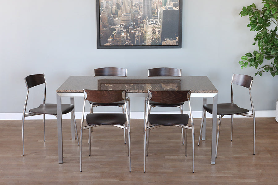 Marble Top & Steel Leg Table