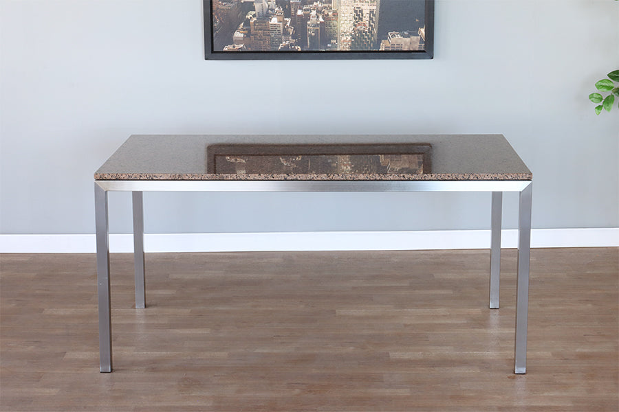 Marble Top & Steel Leg Table