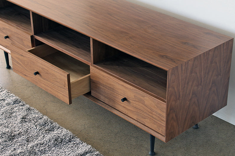 CS176 3 Drawer Midcentury Modern Media Console