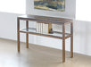 CS186 Mitchell Gold Parsons Console in Vintage Brass with Sienna Finish