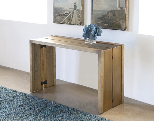 CS191 Weaver Console Table in Antique Brass