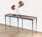 CS198 Hammered Iron Console with Reclaimed Pine Top