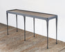 CS198 Hammered Iron Console with Reclaimed Pine Top