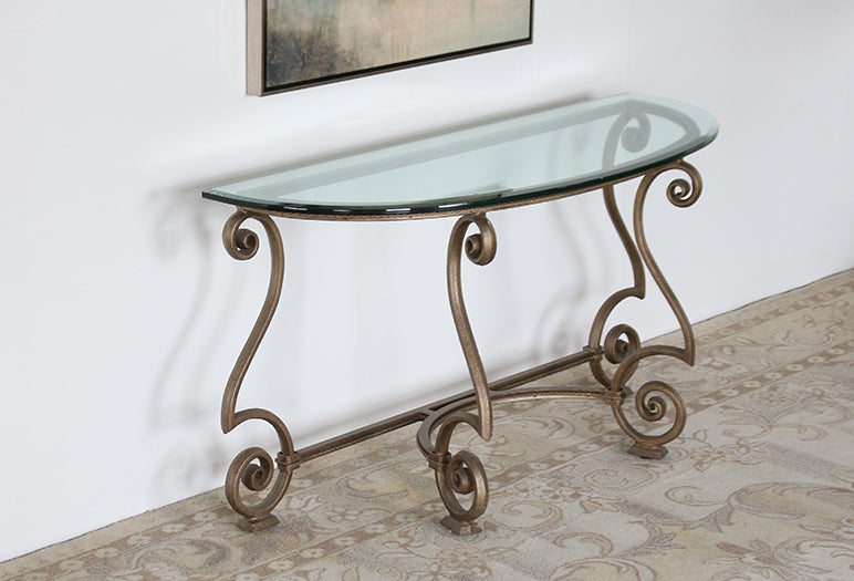 CS199 Solano Console Table with Glass Top
