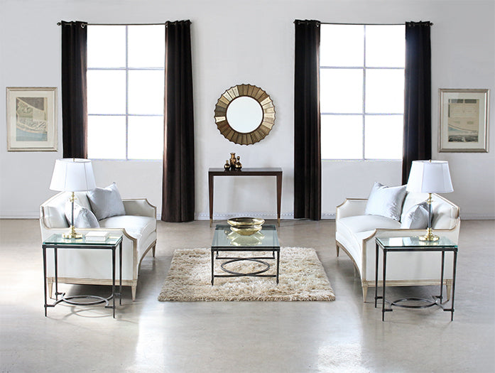 SF206 - Tufted Italian Sofa in Ivory Upholstery