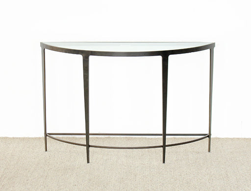 Roundabout Console Table in Antique Pewter 