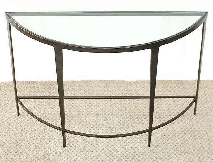 Roundabout Console Table in Antique Pewter 