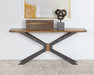 CS215 - Industrial Iron and Brass Console Table