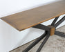 CS215 - Industrial Iron and Brass Console Table