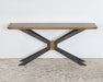 CS215 - Industrial Iron and Brass Console Table