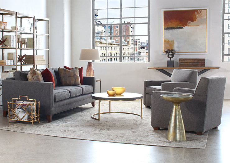 CS215 - Industrial Iron and Brass Console Table