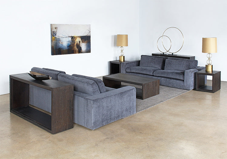 CT305 - Tobacco Stained Reclaimed Wood Cube Coffee Table