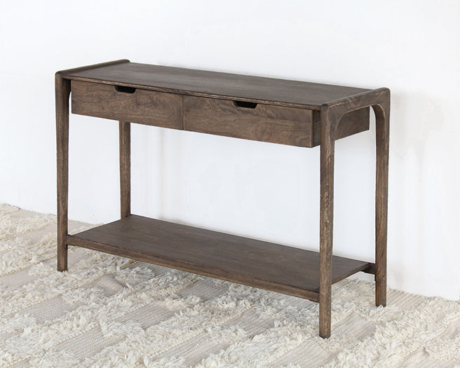 CS230 - Mango Wood Console Table with Two Drawers