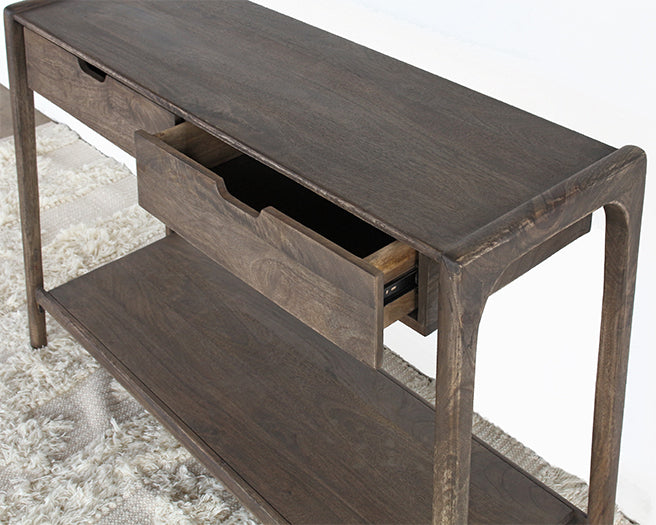 CS230 - Mango Wood Console Table with Two Drawers