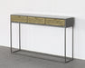 CS244 - Iron Console With Perforated Brass Drawer