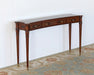 CS247 - Flame Walnut Console Table With Tapered Legs