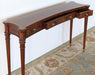 CS247 - Flame Walnut Console Table With Tapered Legs