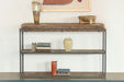 CS254 - Acacia Wood Sofa Table With Iron Leg Frame 