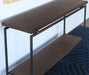 CS255 - Brown Mango Top Sofa Table With Iron Legs