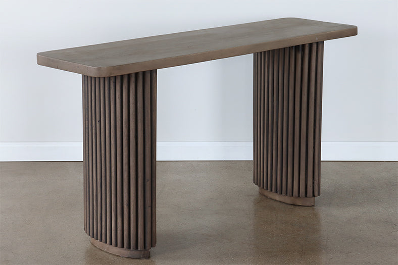 Reclaimed Wood Console Table in Ashen Brown