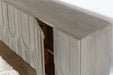CS258 - Aged Grey Carved Media Console 