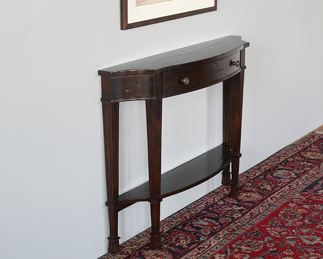 Mahogany Console With Center Drawer