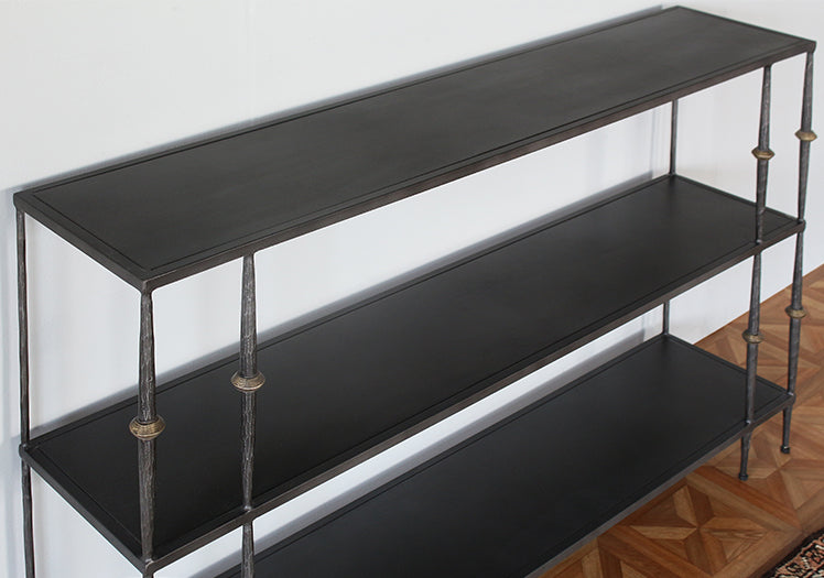 Steel Console With Spindle Accents