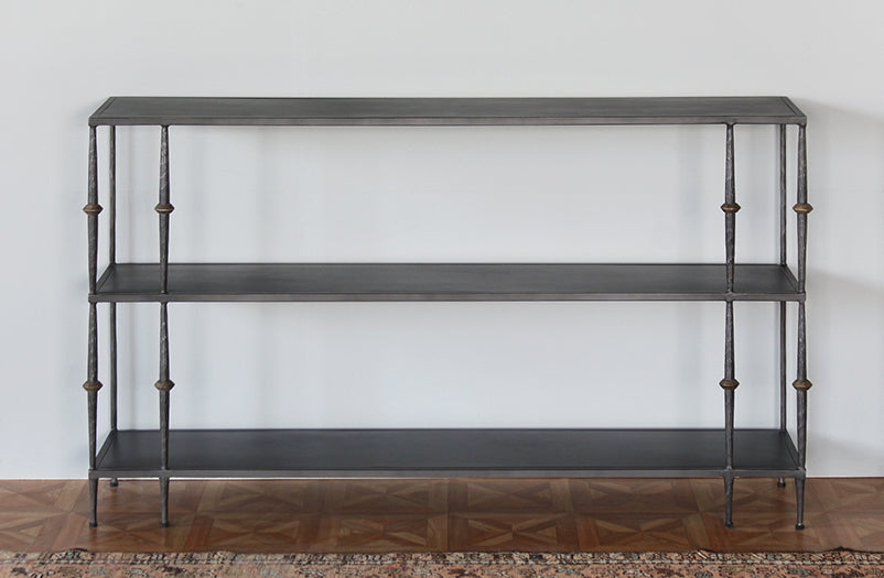 Steel Console With Spindle Accents