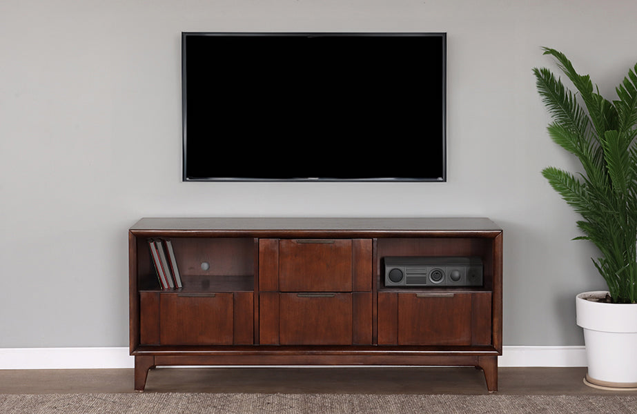 Loft-Style Walnut Media Console