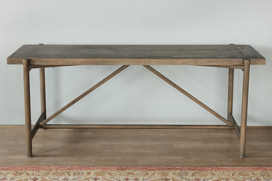 Sienna Brown Pine Console with Stretcher