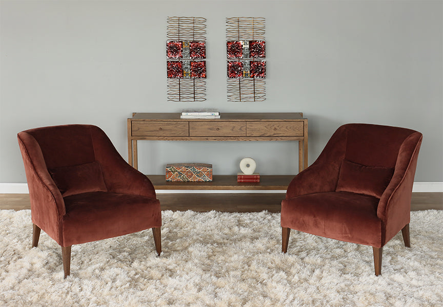 Tawny Oak 3 Drawer Console