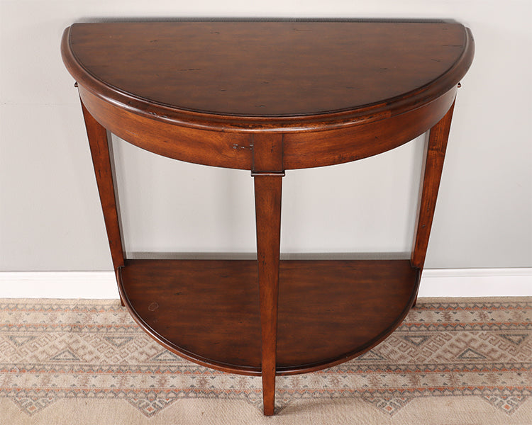 Demi-lune Console Table with Undershelf