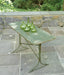 Antiqued Green Metal Console