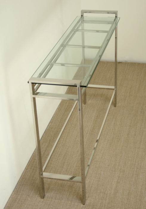 Mitchell Gold Emilio Console Table with Clear Glass Top
