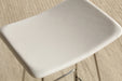 CST20 Polished Chrome Backless Counter Stool in White
