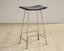 CST21 Polished Chrome Backless Counter Stool in Black