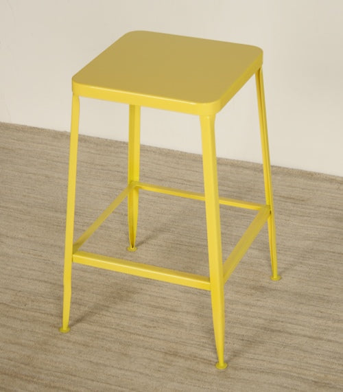 Yellow Square Counter Stool
