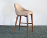 CST58 Walnut Counter Stool with Tan Upholstery 