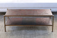 CT203 Brass Coffee Table with Leather Surface