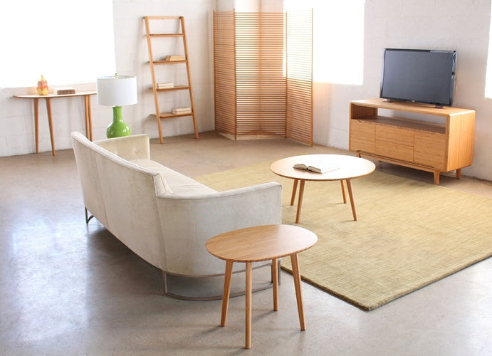 CT216 - Modern Bamboo Round Coffee Table