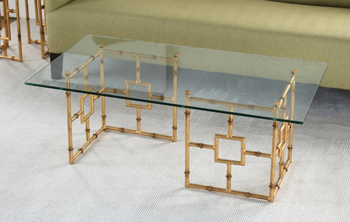 CT218 Bamboo Coffee Table with Glass Top