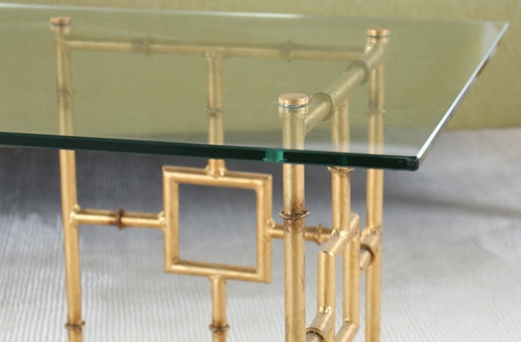 CT218 Bamboo Coffee Table with Glass Top